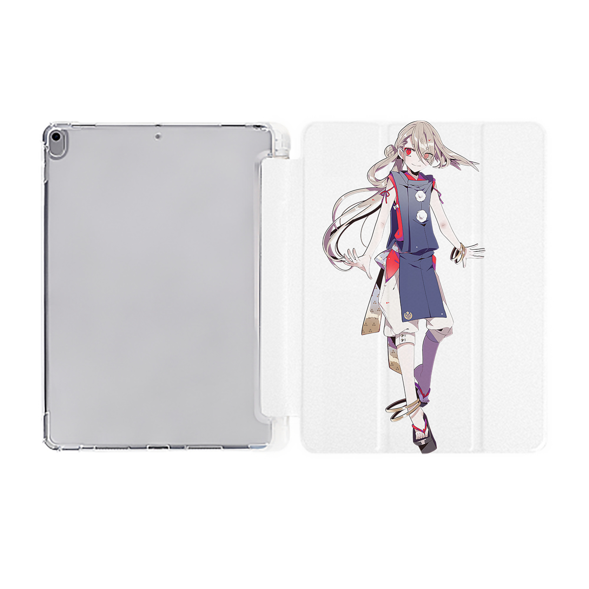 （画像用） 刀剣乱舞 Touken Ranbu IPad ケース ペン収納付き 三つ折りスタンド PUレザー×シリコン 対応機種9.5/10.5/10.9インチ